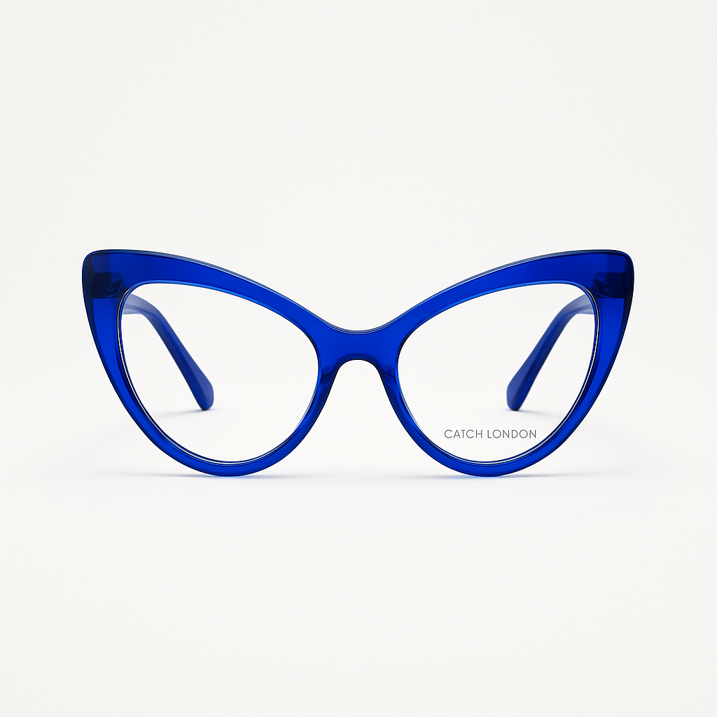 Catch London – Cat-Eye Damenbrille in Royalblau