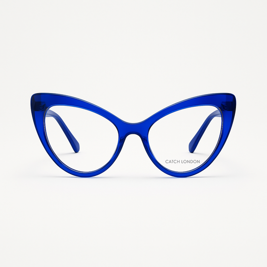 Catch London – Cat-Eye Damenbrille in Royalblau